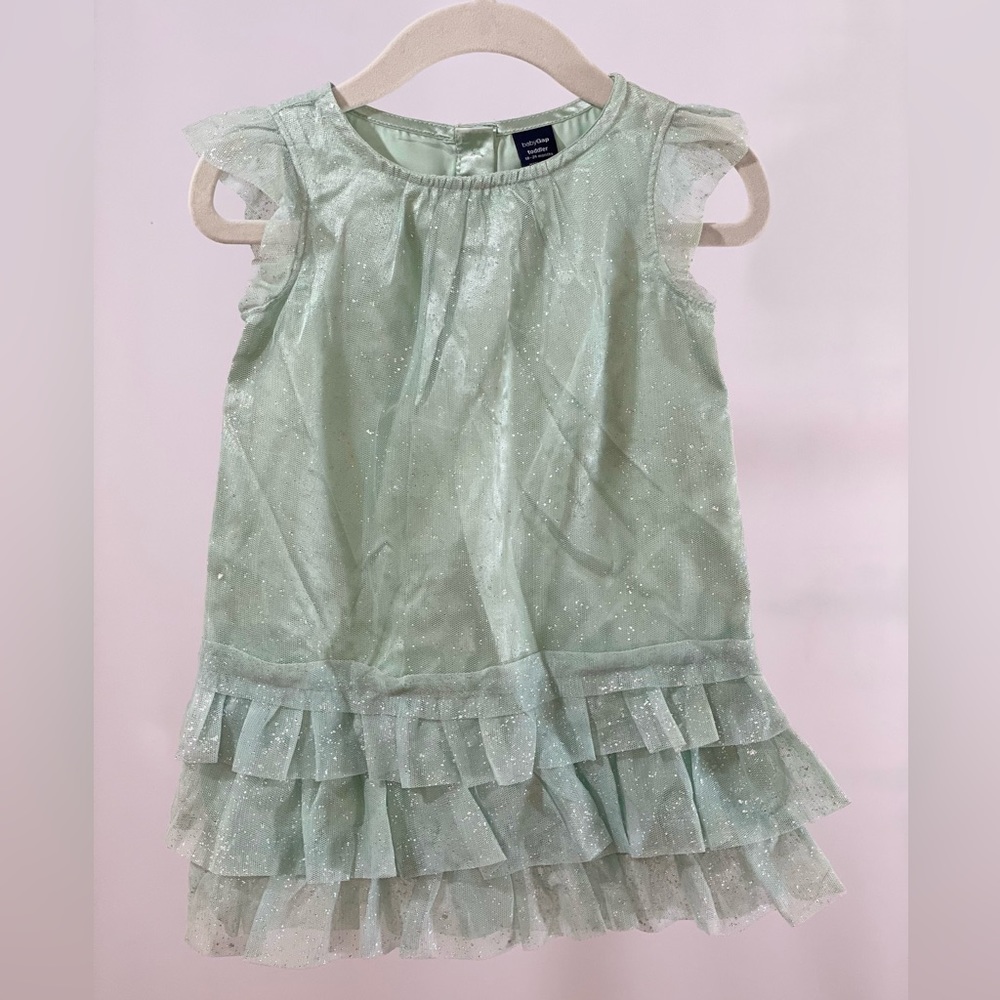 Sparkling green dress babyGap 18-24 mo